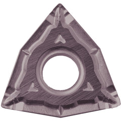 WNMG 431 WQ PV7025, 1/64″ Corner Radius, 3/16″ Thick, 1/2″ Inscribed Circle, TiCN (MEGACOAT), Trigon, Turning Indexable Insert - Exact Tooling