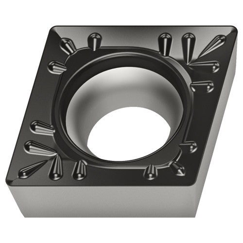 CCMT 432 Single-sided|T WPP10S, 1/32″ Corner Radius, 3/16″ Thick, 1/2″ Inscribed Circle, 80° Diamond, Turning Indexable Insert - Exact Tooling