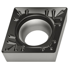 CCMT 432 Single-sided|T WPP10S, 1/32″ Corner Radius, 3/16″ Thick, 1/2″ Inscribed Circle, 80° Diamond, Turning Indexable Insert - Exact Tooling