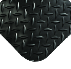 Diamond-Plate Select 15/16" x 4' x 75' Black Work Mat - Exact Tooling