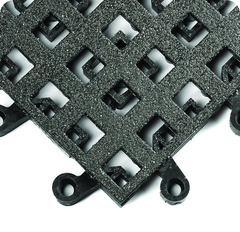 ErgoDeck Heavy Duty Open w/ GritShieldÂ Egronomic TilesÂ 18" x 18" x 7/8" Thick (Black) - Exact Tooling