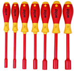 Insulated Nut Driver Inch Set Includes: 3/16" - 1/2". 7 Pieces - Exact Tooling