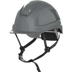 XP450A - Grey - Vented - Short Brim - with 4-Pt Chin Strap