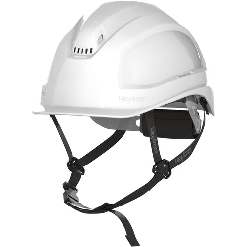 XP450A - White - Vented - Short Brim - with 4-Pt Chin Strap
