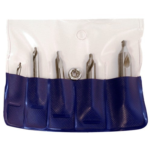 #1-#5 × 60 Degree HSS Center Drill Set - Plain Type - Exact Tooling