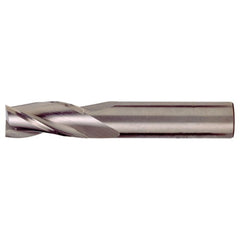 ‎3/8″ × 3/8″ × 7/8″ × 2-1/2″ RHS / RHC Solid Carbide 3-Flute Square End Single End General Purpose End Mill - Bright