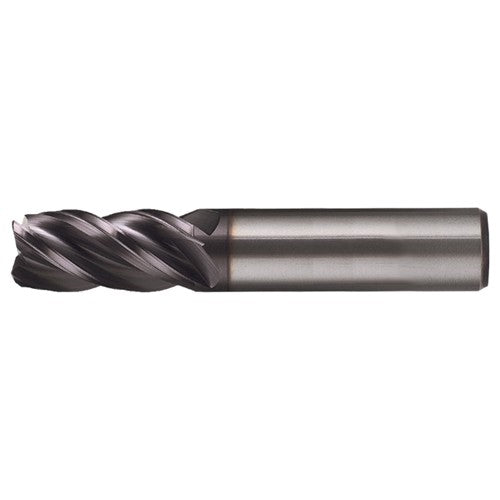 ‎1/2″ × 1/2″ × 1-1/4″ × 3″ RHS / RHC Solid Carbide 4-Flute Corner Radius End Mill - TiAlN - Exact Tooling