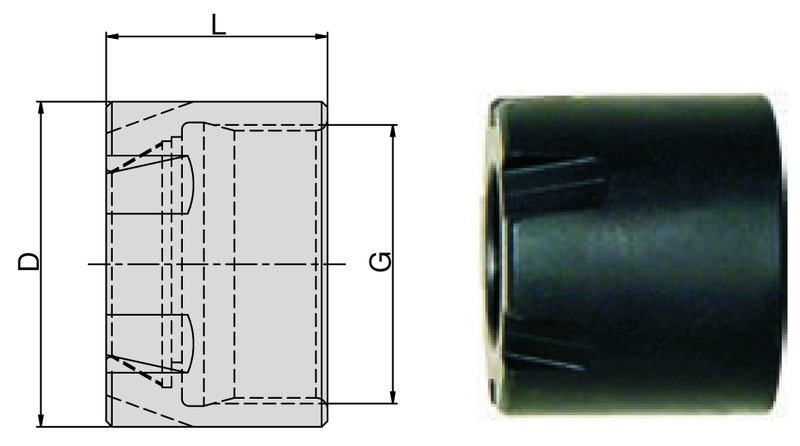 ER11M Top Clamping Nut -Mini - Exact Tooling