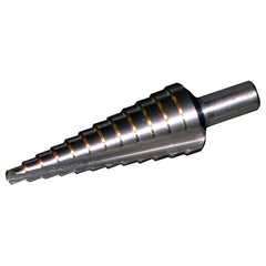 ‎3/16-1/2 × 1/16 RHC HSS 118 Degree Split Point Step Drill - Bright - Exact Tooling
