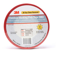 3M Outdoor Masking Poly Tape 5903 Red 48 mm × 54.8 m 7.5 mil Individually Wrapped Conveniently Packaged - Exact Tooling
