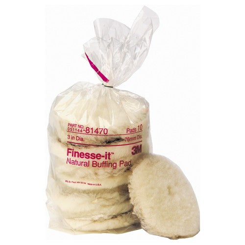 3M Finesse-it Natural Buffing Pad 81470 3″ - Exact Tooling
