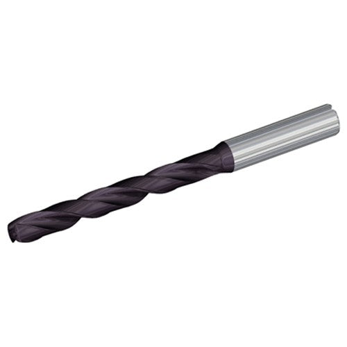 5/8″ Dia. × 0.63″ Shank × 8.86″ Flute Length × 10.91″ OAL, 12xD, TiAlN, 2xD Flute, Coolant Thru, 3MT Solid Carbide Drill - Exact Tooling