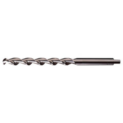 31/64 RHS / RHC HSS 118 Degree Notched Point HSS Parabolic Taper Length Drill - Bright - Exact Tooling