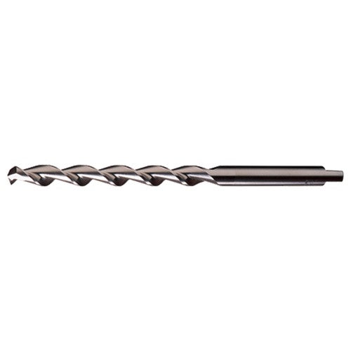 17/64 RHS / RHC HSS 118 Degree Notched Point HSS Parabolic Taper Length Drill - Bright - Exact Tooling
