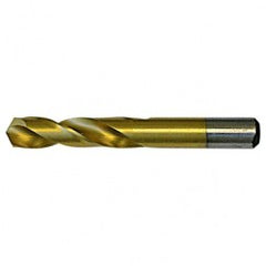 #43 RHS / RHC HSS 135 Degree Split Point Heavy Duty Screw Machine Drill - TiN - Exact Tooling