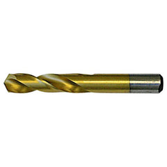 #1 RHS / RHC HSS 135 Degree Split Point Heavy Duty Screw Machine Drill - TiN - Exact Tooling