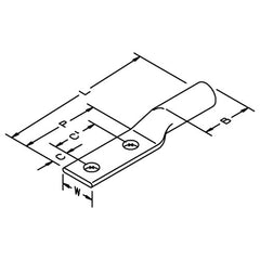 3M Scotchlok Copper Two Hole Long Barrel Lug 31156 up to 35 kV 350 kcmil Red - Exact Tooling