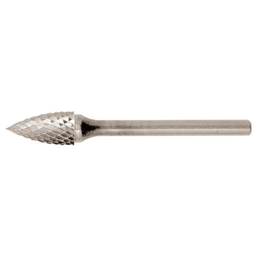 SG-5 Double Cut Solid Carbide Bur-Pointed Tree Shape - Exact Tooling