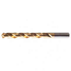 #36 RHS / RHC HSS 118 Degree Radial Point General Purpose Jobber Length Drill - TiN - Exact Tooling