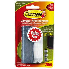‎Command Universal Picture Hangers 3 hangers 6 strips 6 stabilizer pairs 17047-3ES - Exact Tooling