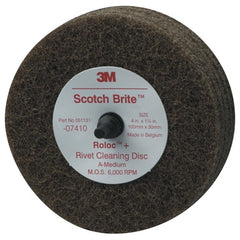 ‎Scotch-Brite Rivet Cleaning Disc 07410 4″ × 1-1/4″ A MED - Exact Tooling