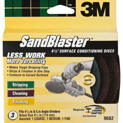 3M SandBlaster Surface Conditioning Discs 9682 4.5″ 3 asst disc/pk - Exact Tooling