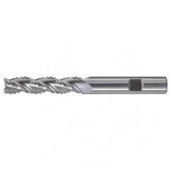‎3/4″ × 3/4″ × 2-1/4″ × 5″ RHS / RHC Solid Carbide 3-Flute Square End High-Performance Roughing End Mill - Bright - Exact Tooling