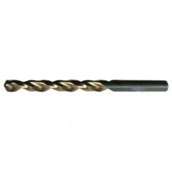 #39 RHS / RHC HSS 135 Degree Split Point Heavy Duty Parabolic Jobber Length Drill - Black & Gold - Exact Tooling