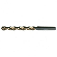 #39 RHS / RHC HSS 135 Degree Split Point Heavy Duty Parabolic Jobber Length Drill - Black & Gold - Exact Tooling