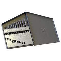 ‎1/16-1/4 RHS / RHC HSS 135 Degree Split Point Heavy Duty Jobber Length Drill Set - TiAlN - Exact Tooling