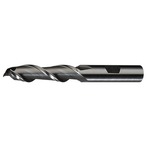 ‎5/8″ × 5/8″ × 1-5/8″ × 3-3/4″ RHS / RHC HSS HSS Single End 2-Flute Center Cutting High Helix Finishing End Mill - TiCN