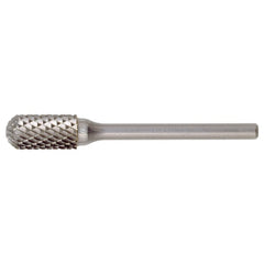 SC-7 Double Cut Solid Carbide Bur-Cylindrical with Ball Nose - Exact Tooling