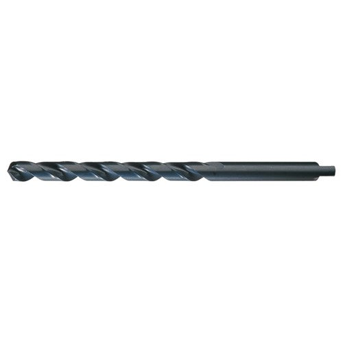 5/8 RHS / RHC HSS 118 Degree Radial Point Automotive Tanged Shank Style Taper Length Drill - Steam Oxide - Exact Tooling