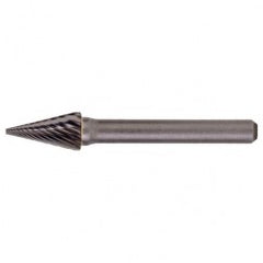 SM-42 Standard Cut Solid Carbide Bur-Pointed Cone Shape - Exact Tooling