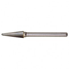 SL-2 Standard Cut Solid Carbide Bur-Included Angle Shape - Exact Tooling