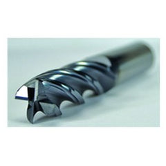 3/8 Dia. x 2-1/2 Overall Length 4-Flute .020 C/R Solid Carbide SE End Mill-Round Shank-Center Cut-AlCrN - Exact Tooling
