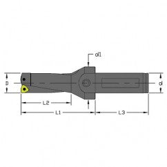 UD-1687-2D-125 - 1.687" Dia - Indexable Drill - Coolant Thru - Exact Tooling