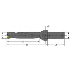 UD-0781-4D-075 - .781" Dia - Indexable Drill - Coolant Thru - Exact Tooling