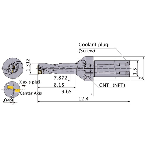 MVX1312X6C150 INDEXABLE DRILL