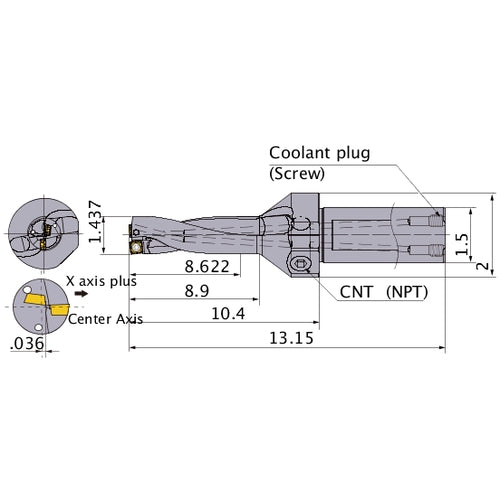 MVX1437X6C150 INDEXABLE DRILL