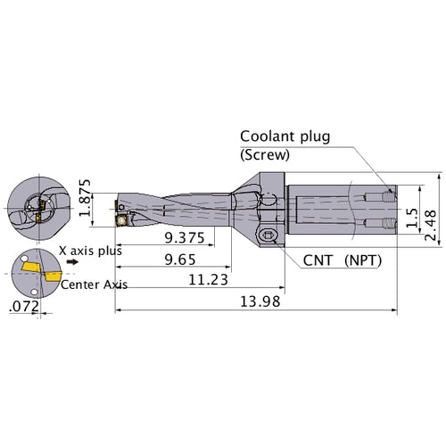 MVX1875X5C150 INDEXABLE DRILL