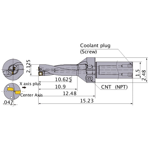 MVX2125X5C150 INDEXABLE DRILL