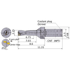 MVX2250X3C150 INDEXABLE DRILL