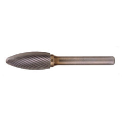 SH-2 Standard Cut Solid Carbide Bur-Flame Shape - Exact Tooling