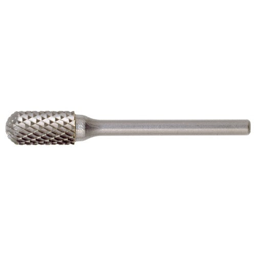 SC-3 Double Cut Solid Carbide Bur-Cylindrical with Ball Nose - Exact Tooling