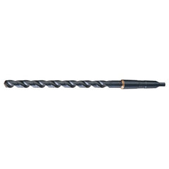 7/16 RHS / RHC HSS 118 Degree Notched Point Heavy Duty Extra Length Taper Shank Drill - Steam Oxide - Exact Tooling