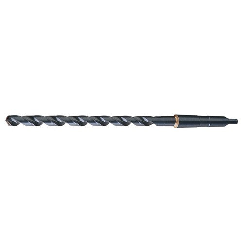 25/32 RHS / RHC HSS 118 Degree Notched Point Heavy Duty Extra Length Taper Shank Drill - Steam Oxide - Exact Tooling