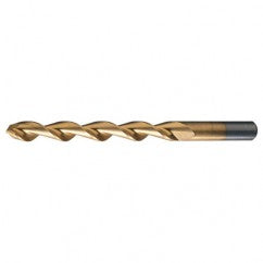 #10 RHS / RHC HSS 135 Degree Split Point Deep Hole Parabolic Drill - TiN - Exact Tooling