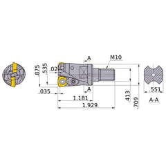 AJXU08R142AM1030 INDEXABLE END MILL