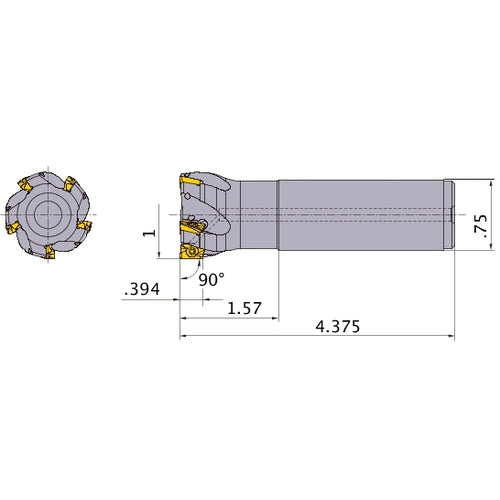 APX3000UR163SA12SB INDEXABLE ENDMIL
